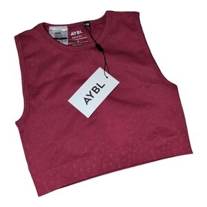 AYBL Women's Evolve Speckle Seamless Cropped Vest Top-Raspberry Xs